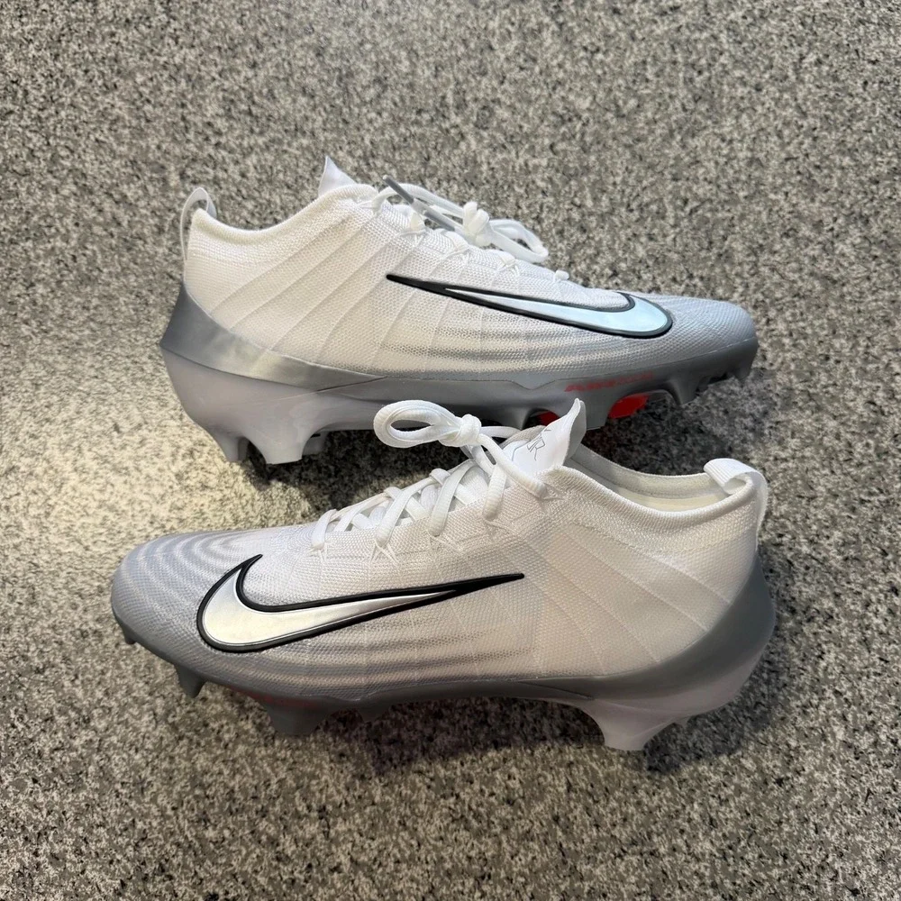 Nike Vapor Elite Air Zoom Football Cleats Mens 12 White Grey FB3288-100